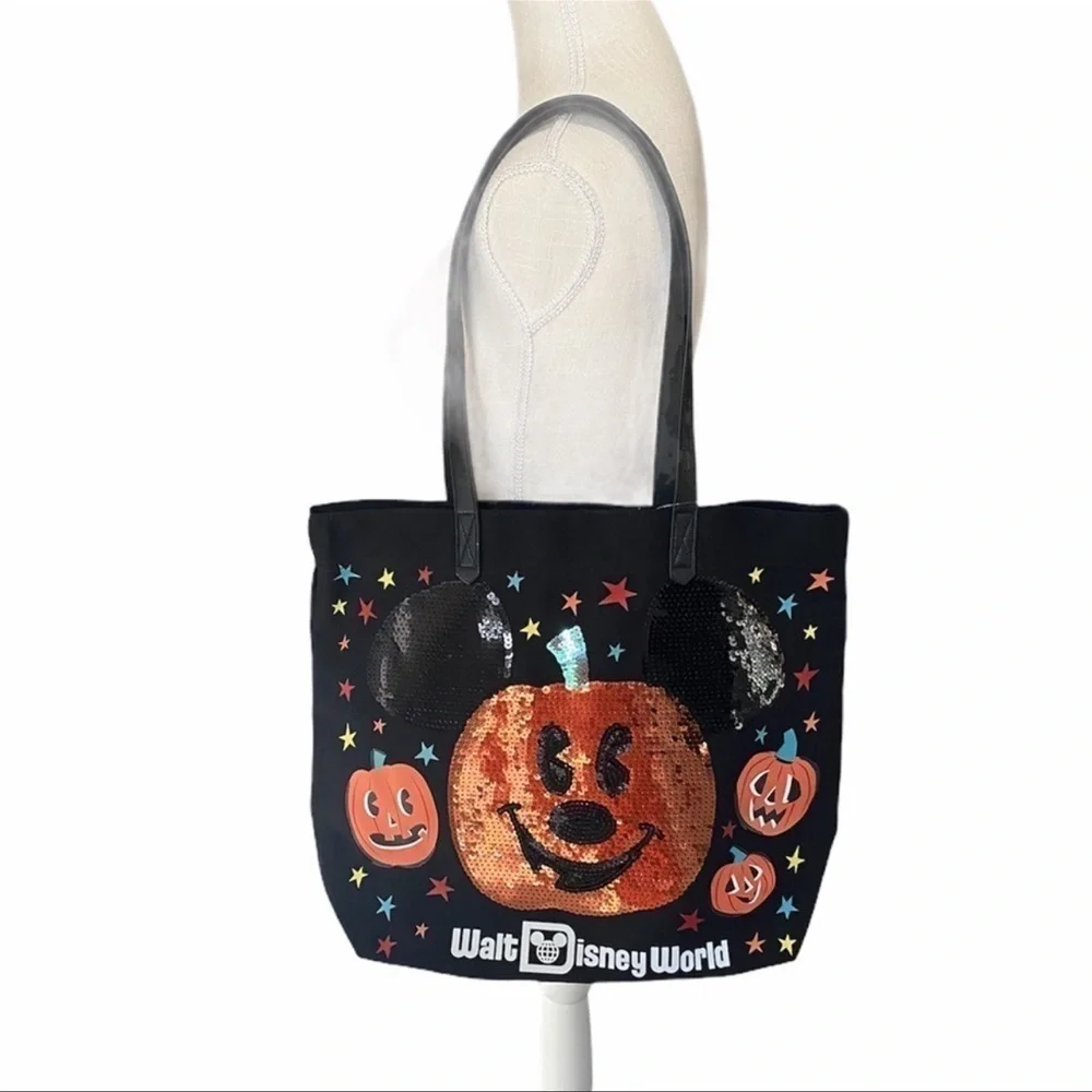 🆕 DISNEY Halloween Mickey Canvas Tote
